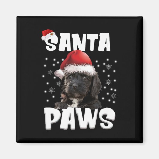 Fun Cockapoo Weihnachtslicht Tree Hund Lover Xmas Magnet (Vorne)