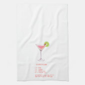  Fun Cocktail Bar Decor - Cosmopolitan Recipe Geschirrtuch (Vertikal)