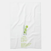 Fun Cocktail Bar Decor - Mojito Recipe Geschirrtuch (Vertikal)
