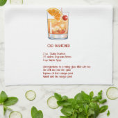  Fun Cocktail Bar Decor - Old Fashioned Recipe Geschirrtuch (Gefaltet)