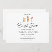 Fun Cocktail Bridal Dusche Einladung (Vorne/Hinten)