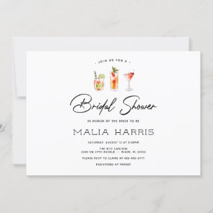 Fun Cocktail Bridal Dusche Einladung