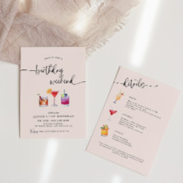 Fun Cocktails Geburtstag Wochenende Ausflug Einladung