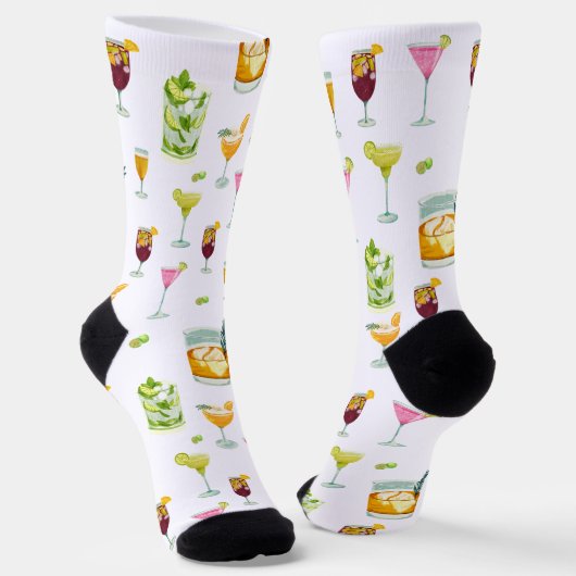 Fun Cocktails Mustersocken Socken (Gewinkelt)