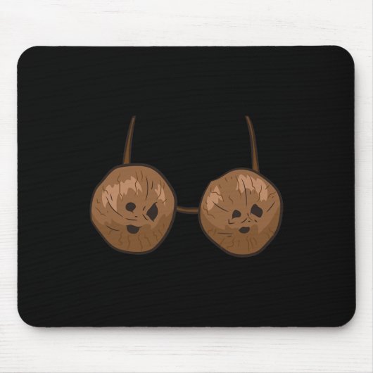 Fun Coconut Sommer Kokosnüsse Bra Spaß Halloween K Mousepad (Vorne)