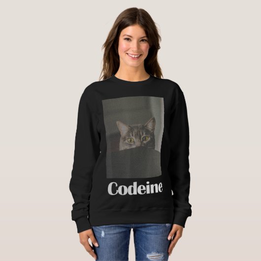 Fun Codein Niedlich Cat Sweatshirt (Vorne ganz)