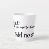 Fun Coffee Addict elegant Milchtasse (Vorderseite)