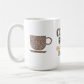 Fun Coffee Bean Typografie Erwachsene Kaffeetasse (Links)