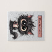 Fun coffee cat fügen Text hinzu Puzzle (Horizontal)