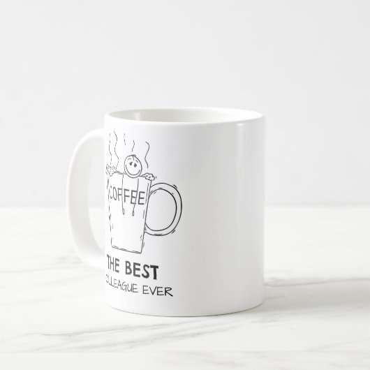 Fun Coffee Graphic Line Zeichnend Tasse (Vorderseite Links)