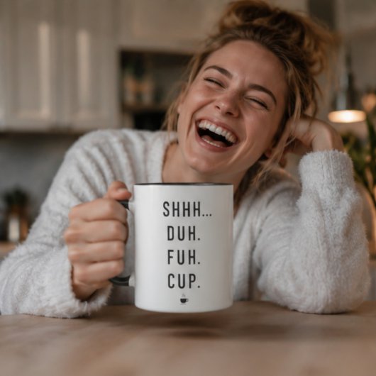 Fun coffee humor typography modern coworker tasse