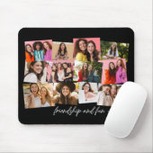 Fun Collage 12 Foto personalisiert Schwarz/Weiß Mousepad (Mit Mouse)