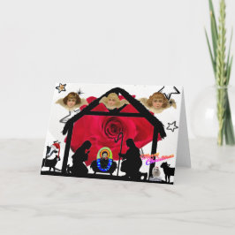 FUN COLLAGE NATIVITY CHRISTMAS Grußkarte Karte