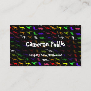 Fun Coloful Rainbow Dinosaur Einzigartige Visitenk Visitenkarte