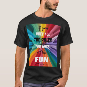 Fun Color Black T - Shirt