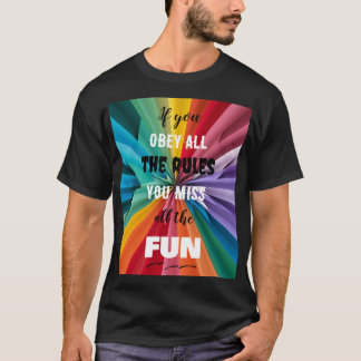 Fun Color Black T - Shirt