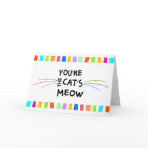 Fun Color Blocks Katze's Meow Birthday bekommen ei