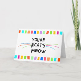 Fun Color Blocks Katze's Meow Birthday bekommen ei Karte