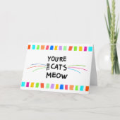 Fun Color Blocks Katze's Meow Birthday bekommen ei Karte (Vorderseite)