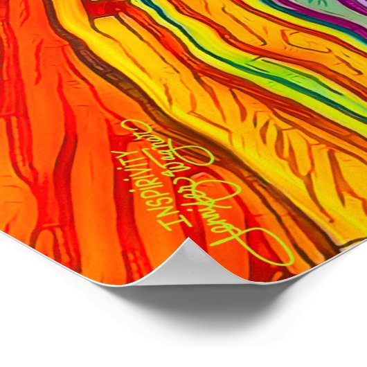 Fun Colorful Abstrakt Experte Anfängerkurs Poster (Ecke)