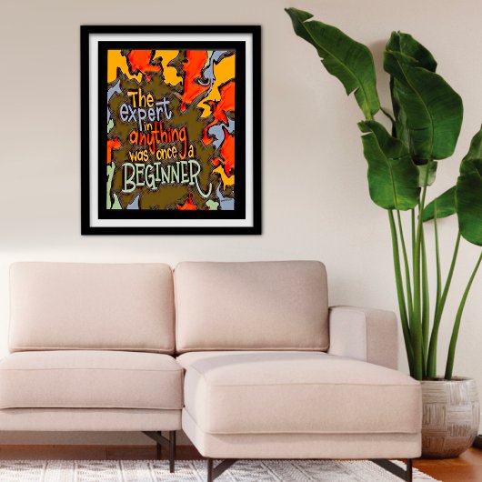 Fun Colorful Abstrakt Experte Anfängerkurs Poster