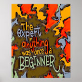 Fun Colorful Abstrakt Experte Anfängerkurs Poster (Vorne)