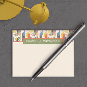 Fun Colorful Abstrakt Pattername Post-it Klebezettel