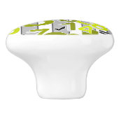 Fun colorful arithmetic math bright retro pattern  keramikknauf (Seitenansicht)