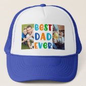Fun Colorful BEST VATER EVER Foto Truckerkappe (Vorderseite)