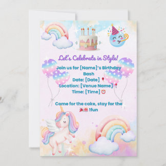 Fun & Colorful Birthday Invitation – Party Celebra Einladung