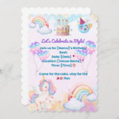 Fun & Colorful Birthday Invitation – Party Celebra Einladung (Vorne/Hinten)