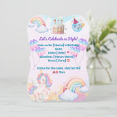 Fun & Colorful Birthday Invitation – Party Celebra Einladung (Stehend Vorderseite)