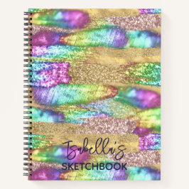 Fun Colorful Brush Schlaganfälle Imitate Einhorn G Notizblock