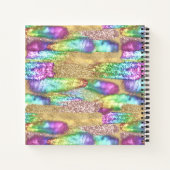 Fun Colorful Brush Schlaganfälle Imitate Einhorn G Notizblock (Rückseite)