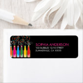 Fun Colorful Bubbly Birthday Party Address Labels (Insitu)