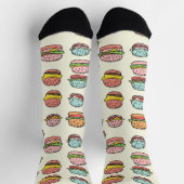 Fun Colorful Burger Patterns Socken (Oben)