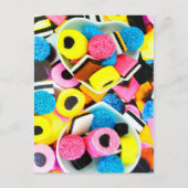 Fun Colorful Candy Postkarte (Vorderseite)