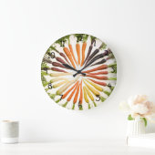 Fun Colorful Carrots Große Wanduhr (Zuhause)