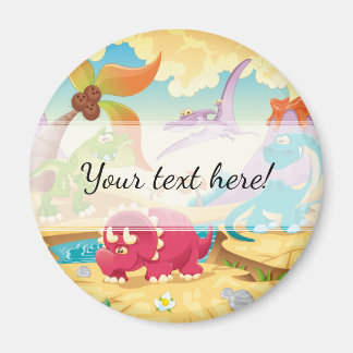 Fun Colorful Cartoon Dinosaurier Magnet