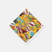 Fun Colorful Comic Book Typografy Serviette (Ecke)