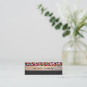 Fun Colorful Confetti Gold Striped Mommy Card Telefonnummerkarte (Stehend Vorderseite)