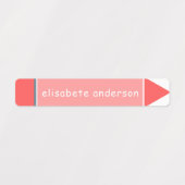 Fun Colorful Crayon Individuelle Name Tags Wasserd Etiketten (Design 1)