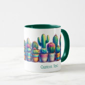Fun Colorful Custom Cactus Tasse (VorderseiteRechts)