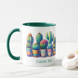 Fun Colorful Custom Cactus Tasse