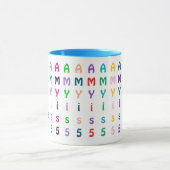 Fun Colorful Custom Monogram, Name or Age Tasse (Zentrum)