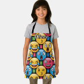Fun Colorful Emoji Faces Schürze (Insitu)
