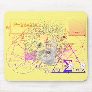 Fun Colorful Equations Geometric Designs Genius Mousepad