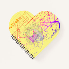 Fun Colorful Equations Geometric Designs Herz Notizblock