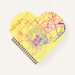 Fun Colorful Equations Geometric Designs Herz Notizblock