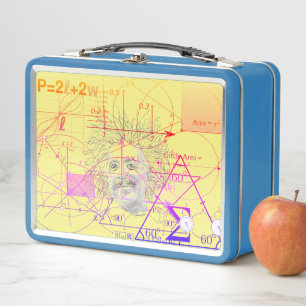 Fun Colorful Equations Geometric Designs Metall Brotdose